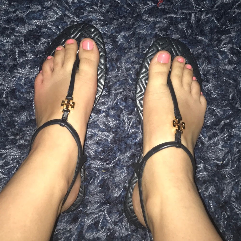 Tory Burch Navy Sandals